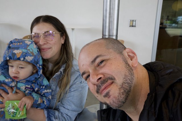 Family Selfie at Home with Young Child
