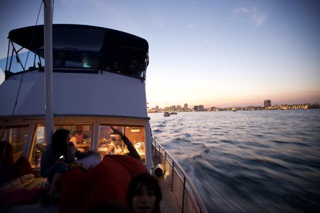Sunset Boat Ride with City View