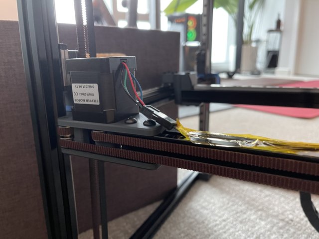3D Printer Connected with Cable for Hardware Creation