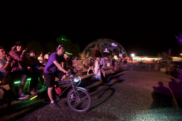 Night Ride under the Glowing Orb