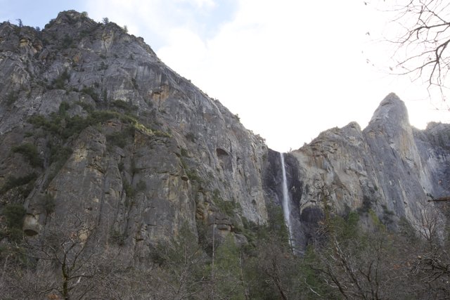 Cliffside Waterfall Grandeur in Yosemite