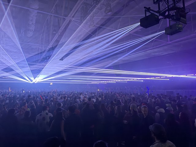 Epic Laser Light Show at Electronic Music Concert