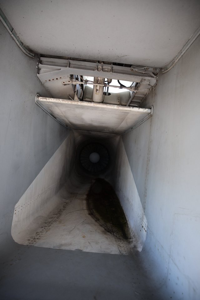 Inside the Jet Intake Tunnel of USS Hornet
