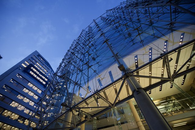 Modern Glass Architecture at Dusk in London