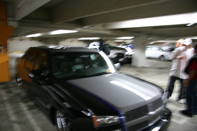 Coupe Mustang in Parking Garage