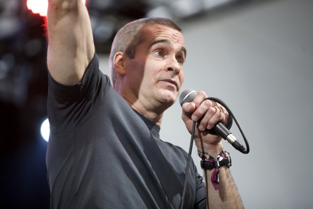 The Entertainer Henry Rollins with Microphone