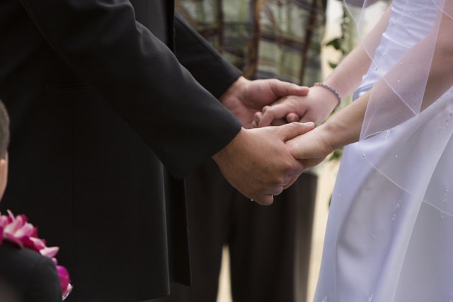 Holding Hands on the Big Day