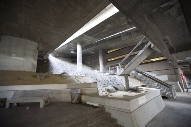 Concrete Staircase in a Housing Building
