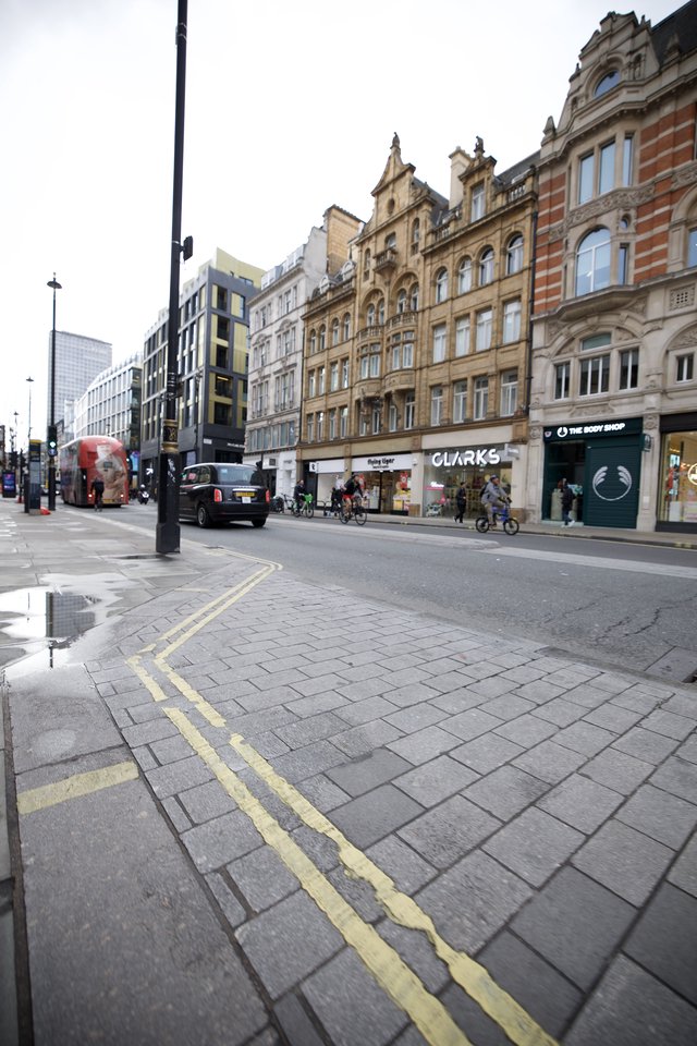 Historic London Street Scene with Ornate Victorian Buildings