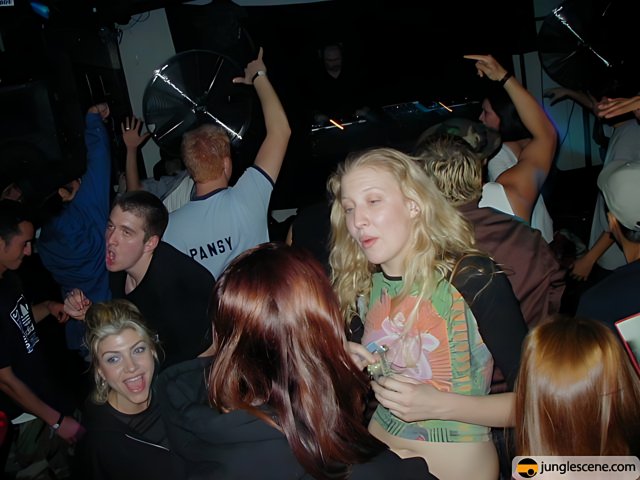 Nightclub Party with a Vibrant Crowd