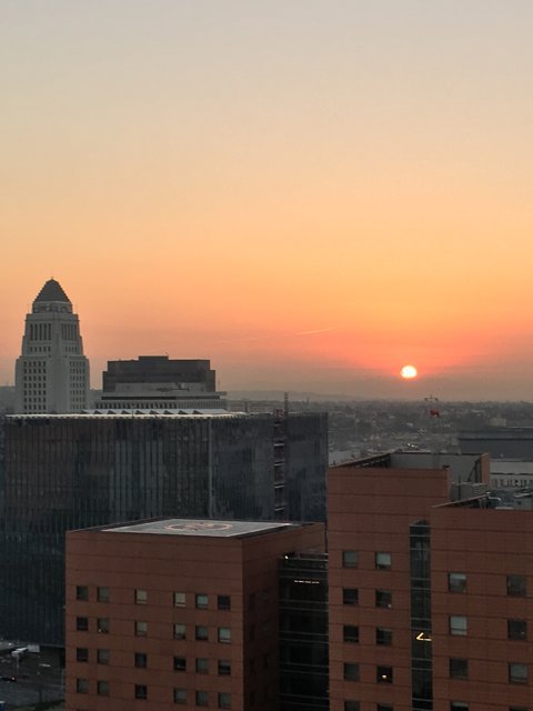 Sunset View from The Broad Rooftop