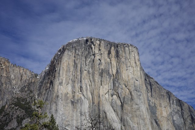 El Capitan's Towering Granite Face in Winter
