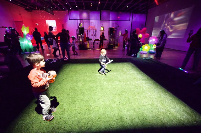Children Playing at Baby Rave Art Installation