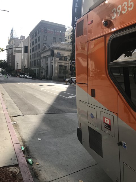 Parked Bus in the City