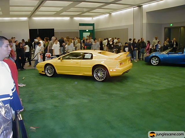 Flashy Yellow Sports Car Steals the Show at LA Auto Show 2002