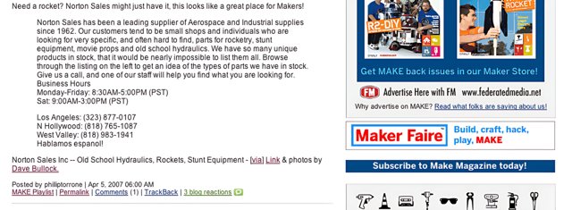 Maker Fair Website Advertisement