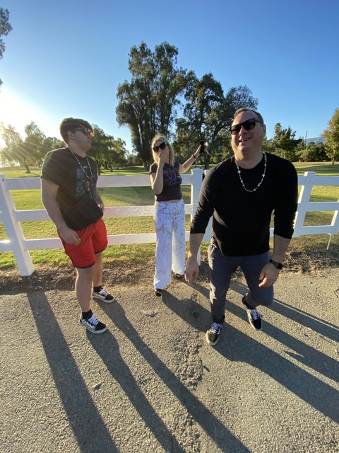 Three People Enjoying a Sunny Day at the Ojai Valley Inn