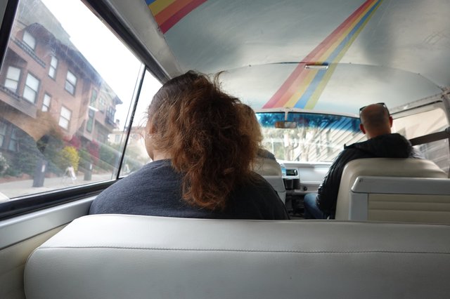Bus Ride Through Urban Neighborhood