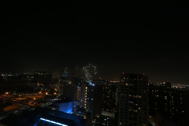 Fireworks Illuminate Los Angeles Skyline on 4th of July