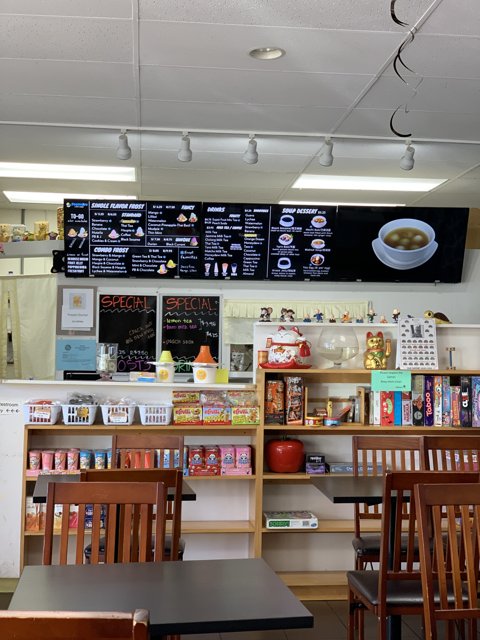 Menu Board in a Cozy Hawaiian Cafe