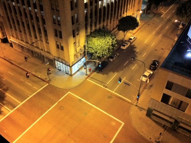 Nighttime Traffic in a Bustling Metropolis