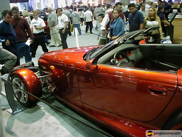 Red Sports Car Shines Bright at LA Auto Show