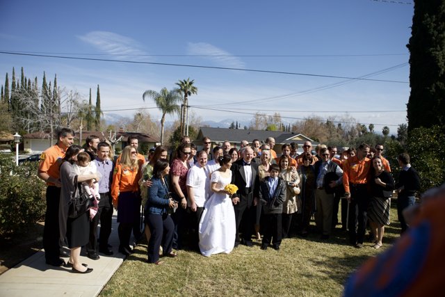 The Wedding Party in Orange