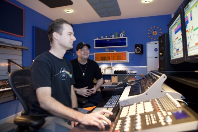 Recording at the 2010 DJ Dan Q Uberzone Studio