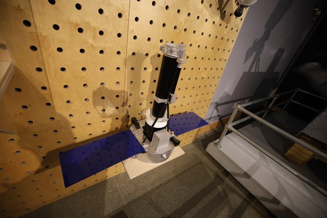 LEGO Saturn V Rocket Model on Display at Science Center