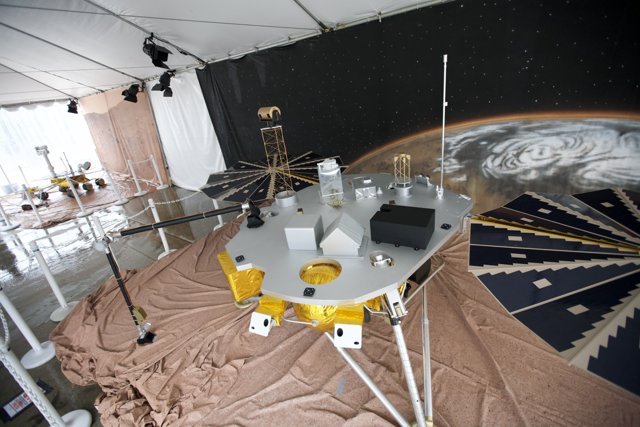 NASA Spacecraft on Display at JPL Mars Lander Exhibit