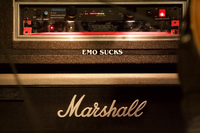 Marshall Amp with Written Insult
