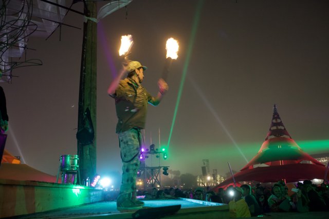 Fire-Eater Man Lights Up Coachella Stage