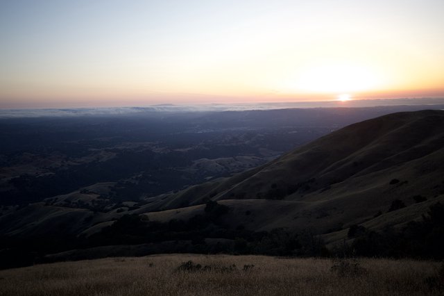 Golden Sunset Over the Bay Area from Mount Diablo