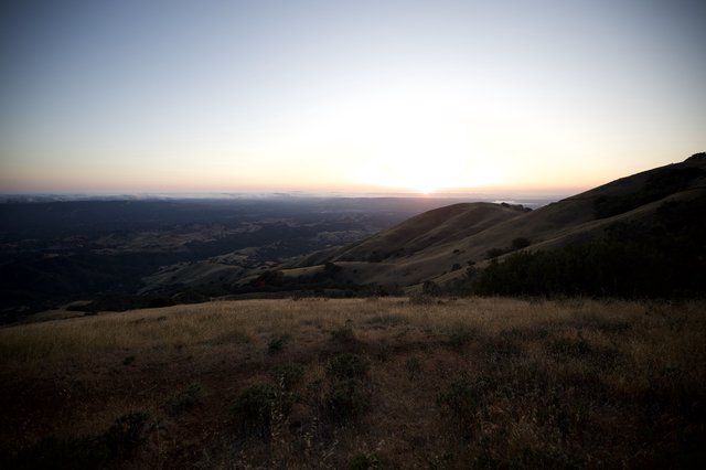 Golden Hills at Sunset from Mount Diablo Summit
