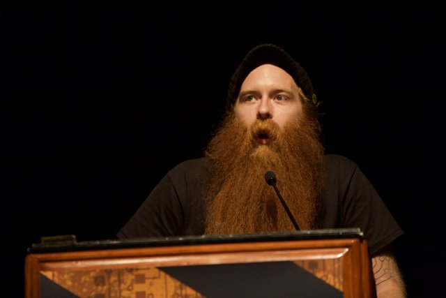 Bearded Man Takes the Podium at Defcon