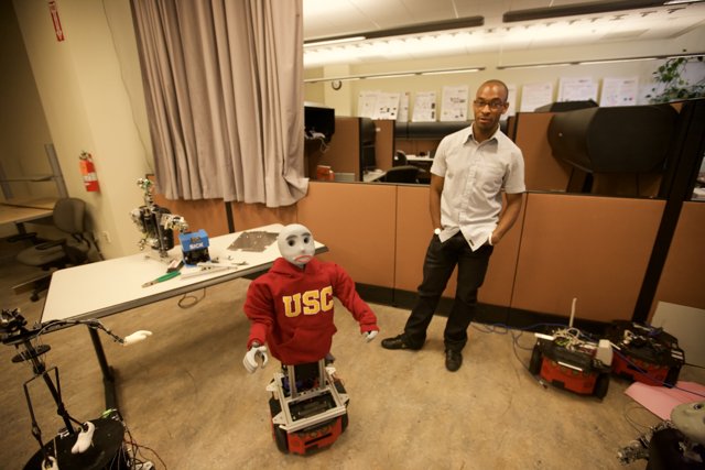 Man and Robot in the Office