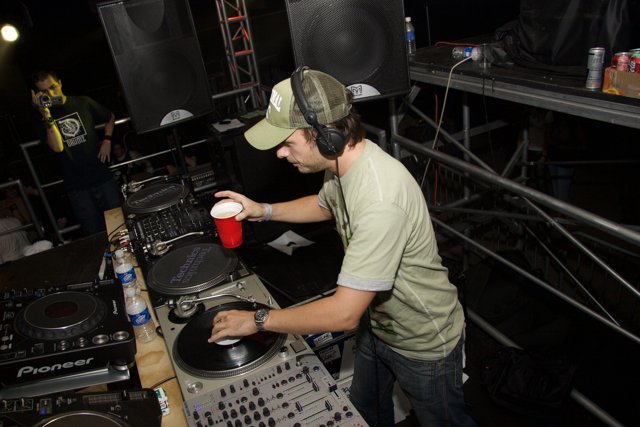 Rave DJ in Green Shirt