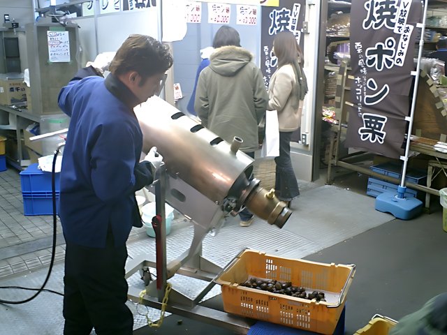 Factory Worker Operating Machinery