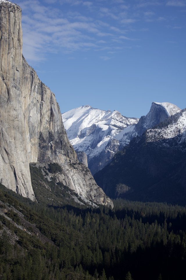 Yosemite Valley's Granite Giants in Winter Majesty
