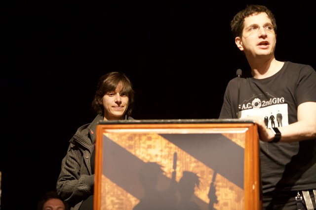 Keynote Speakers Jeff M and Maryline Salvetat Address Crowd at Defcon 2011