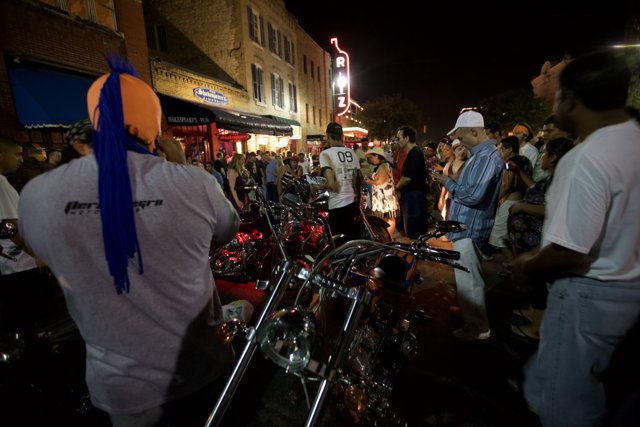 Night Motorcycle Gathering