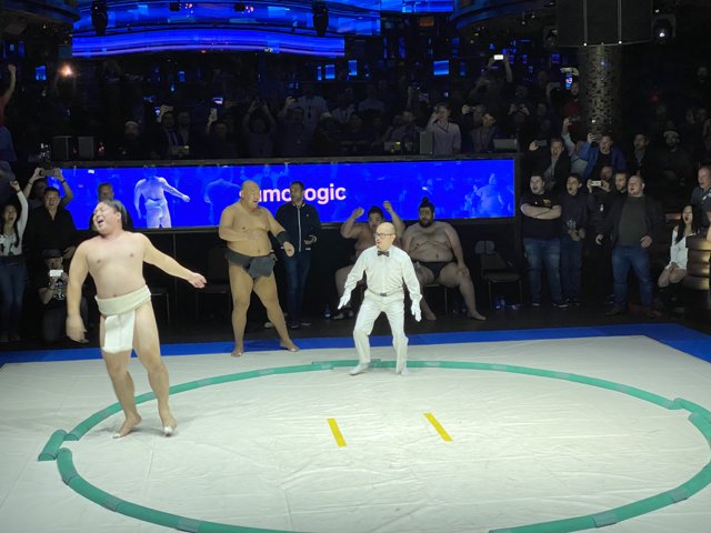 White Suit Warrior at the Sumo Ring