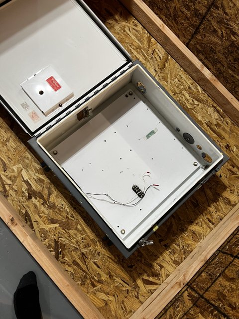 Electrical Box on Wood Floor