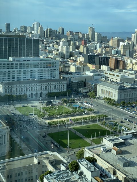 A Bird's Eye View of San Francisco City Hall