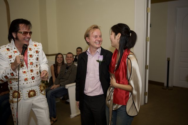 Elvis Presley Impersonator Entertains Wedding Guests