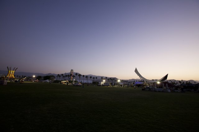 Coachella Tent at Dusk