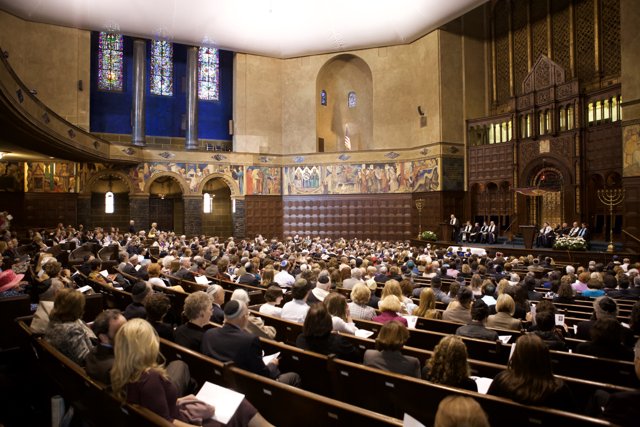 A Congregation Gathered for an Ordination Ceremony