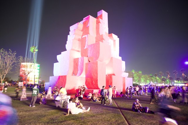 Nighttime Revelry at Coachella 2024: An Urban Canvas of Light and Life