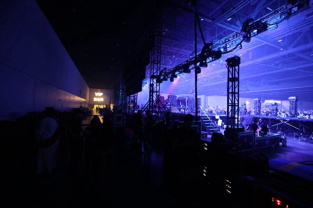 Wobbleland 2026 Festival Stage Side View at Night