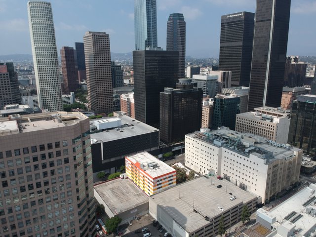 Aerial View of Downtown LA's Impressive Skyline